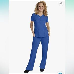 Healing Hands NWT Scrub Set Royal Blue